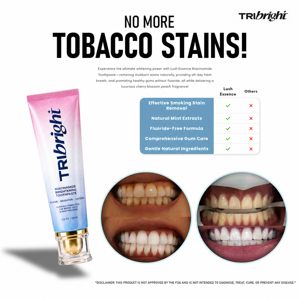 Niacinamide Whitening Toothpaste - TriBright