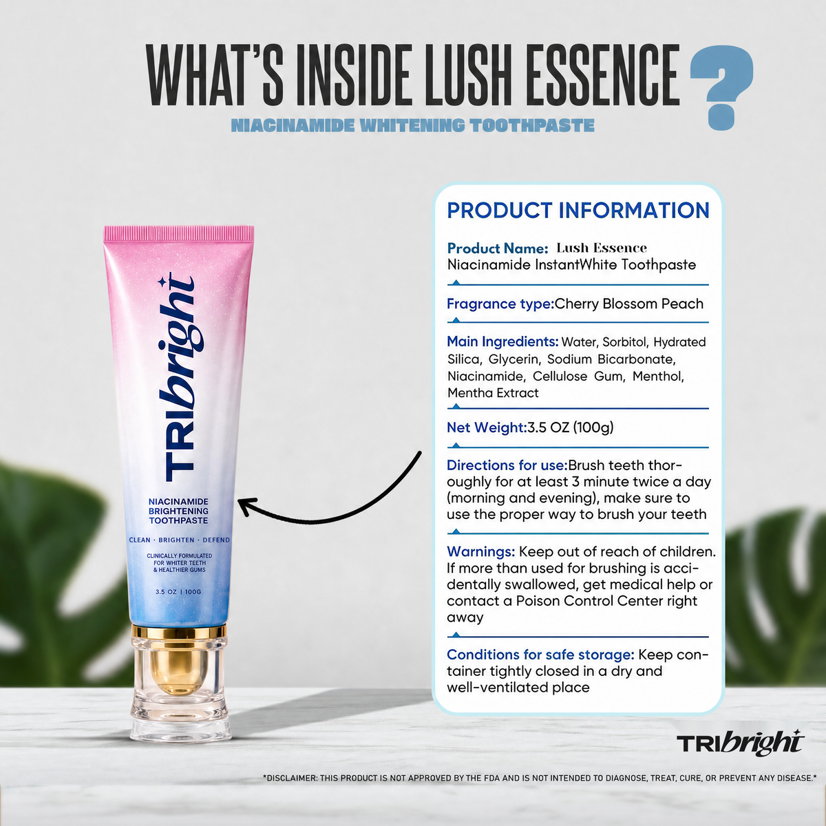 Niacinamide Whitening Toothpaste - TriBright